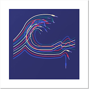 Great Wave for Electronic Musician and Synthesizer player Posters and Art